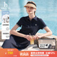 哈吉斯（HAZZYS）女裝 夏季女士【PHIZ系列】寬松下擺POLO連衣裙女 藏青色NV (160/84A 38) M