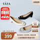 他她（TATA）粗跟單鞋百搭高跟女鞋春季7YO01AQ4 黑色 36