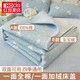 紅豆A類(lèi)100%全棉牛奶絨床蓋四季通用純棉夾棉床單宿舍單人炕蓋三件套 藍(lán)色泡芙狗【A棉B絨&適合裸睡】 90cm*200cm 單床蓋