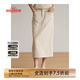 旅途原品（ltyp）牛仔裙女不過(guò)時(shí)的牛仔半裙休閑復古牛仔中長(cháng)款半身裙冬季 水洗經(jīng)典白 - 現貨 XL