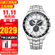 西鐵城（CITIZEN）光動(dòng)能手表多局電波萬年歷商務(wù)休閑防水男表送生日禮物男友 CB5874-90A【香港直郵】
