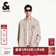 杰克·瓊斯（JACK&JONES）男裝NBA聯(lián)名雄鹿隊秋季款男長(cháng)袖襯衫燈芯絨字母logo長(cháng)袖224405003 卡其色E11 卡其色E11 M 175