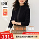 歐莎（OSA）黑色德絨半高領(lǐng)T恤打底衫女秋冬季2025年新款內搭磨毛上衣 黑色 XL