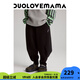 DUOLOVEMAMA立體兒童香蕉褲男女童設(shè)計感休閑針織彎刀褲春 精靈黑【現(xiàn)貨】 120 cm