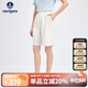 Navigare意大利小帆船女抑菌休閑中褲通勤寬松簡(jiǎn)約短褲2322045501 白 L 
