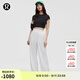 lululemon丨Stretch Woven 女士腰部褶邊闊腿褲 LW5HTOA 白色 S
