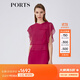 PORTS寶姿春夏新品女裝短袖中長(cháng)連衣裙LM8D249KWB008 爵士粉 S (4)