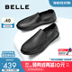 百麗皮鞋男羊皮一腳蹬豆豆樂(lè )福鞋344J4AM5 黑色-常規 41 (255mm)
