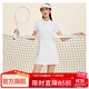 悅步網(wǎng)球運動(dòng)連衣裙女2025春夏新款高端修身透氣網(wǎng)球服高爾夫羽毛球裙 奶白色短袖【送.安全打底褲】 M 【建議體重95-105斤】