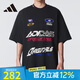 阿迪達(dá)斯 （adidas）三葉草T恤男裝 2025秋季新款賽車風(fēng)棉質(zhì)運(yùn)動(dòng)服寬松短袖T恤 KH1195/黑色 S