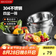 美廚（maxcook）304不銹鋼盆篩五件套 加厚大號(hào)洗菜盆 米篩味斗套裝 MCWA550