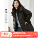 梵希蔓白鴨絨連帽羽絨服女2025年冬季新款御寒保暖中長(cháng)款外套 50618 黑色 M