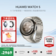 華為Watch5【咨詢(xún)領(lǐng)大額券】智能運動(dòng)健康手表X-TAP智感窗鴻蒙AI手勢操控eSIM獨立通信導航智慧控車(chē) 46mm鈦空銀（鈦金屬表帶）