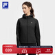 FILA 斐樂(lè )官方女裝針織連帽外套2025秋裝新款健身運動(dòng)防曬衣夾克 深黑-BK M 165/84A/M
