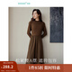 茵曼（INMAN）2025秋冬女裝新款 燈芯絨連衣裙新品長(cháng)袖休閑針織禮服中長(cháng)裙子 咖啡色 L