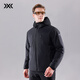 XBIONIC城市商務(wù)連帽棉服男120g科技棉輕便保暖通勤休閑外套秋冬新品 暗夜黑 S