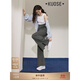 闊色（kuose）灰色山本褲休閑褲子女新款春秋西裝長(cháng)褲高腰直筒闊腿褲夏 灰色2.0 M