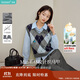 茵曼學(xué)院風(fēng)菱格花朵針織馬甲2025秋女裝新款V領(lǐng)背心毛衣 花灰色 M
