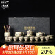 悟茗堂汝窯功夫茶具套裝陶瓷茶壺整套高檔禮盒喬遷年會(huì )禮品生日禮物