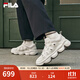 斐樂(lè )（FILA）官方女鞋老爹鞋運動(dòng)鞋2025秋季新款鞋子豌豆面包休閑鞋 羊皮紙粉/海豚灰-PB 37.5