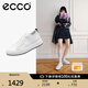 愛(ài)步（ECCO）板鞋女 增高厚底簡(jiǎn)約百搭平底鞋牛皮休閑鞋 街頭856813 白色85681350874 37