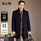 安東尼奧【品質(zhì)羊毛&90鵝絨】輕奢水貂毛領(lǐng)毛呢大衣男雙重保暖羊毛外套男