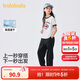 巴拉巴拉童裝兒童短袖套裝女童2025夏裝兩件套速干長(cháng)褲學(xué)院風(fēng)208225119009