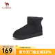 駱駝（CAMEL）冬季女靴經(jīng)典加絨保暖加厚休閑雪地靴 L23W275157黑色 38