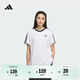 adidas休閑寬松純棉上衣圓領(lǐng)短袖T恤女裝夏季新款阿迪達斯輕運動(dòng) 白   XL