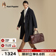 暇步士（Hush Puppies）旅行包男士復古真皮高檔頭層牛皮時尚隨身通勤大容量登機包行李包 深咖色HA-1311009W-504