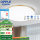 歐普（OPPLE）led吸頂燈具兒童房間現(xiàn)代簡約圓形陽臺臥室燈高顯色三防一體快裝 【鉑玉II420金36瓦】