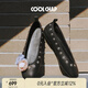 COOLCHAPdiy鞋花淺口平底單鞋女25新款時尚瑪麗珍芭蕾舞鞋 寂夜之主 標(biāo)準(zhǔn)版 （2朵鞋花） 38