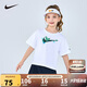 NIKE 耐克童裝女童短袖t恤2025夏季新款蝴蝶印花兒童舒適上衣