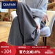 恰凡（QIAFAN）休閑褲女灰色西裝褲春秋2025新款顯瘦高級垂感窄版直筒闊腿褲薄款 巴黎灰（常規） S  建議體重80-95斤