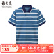 雅戈?duì)枺╕OUNGOR）短袖POLO衫男翻領(lǐng)時(shí)尚商務(wù)純棉面料雙珠地水柔棉手感柔軟POLO衫 YSPC520179PFA XL