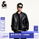 杰克·瓊斯（JACK&JONES）秋季時(shí)尚百搭潮簡(jiǎn)約舒適略寬松棒球領(lǐng)型男士皮夾克男裝225110003 E40黑色 常規 M