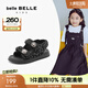 百麗（Belle）輕便亮片兒童涼鞋女商場同款休閑沙灘涼鞋88370B64 黑色 32碼