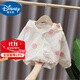 迪士尼寶寶女童外套春秋2024新款韓版薄款小童夾克衫嬰兒秋季上衣女寶寶風(fēng)衣 米白色 草莓 米白 100
