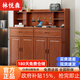 林悅森中式實(shí)木鞋柜收納柜一體靠墻小戶(hù)型客廳家用進(jìn)門(mén)口入戶(hù)防塵大容量 四門(mén)加高款【1.4米長(cháng)】海棠色