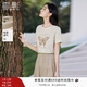 香影黃色蝴蝶刺繡t恤短袖女2025夏季新款圓領(lǐng)顯瘦設計感純棉上衣 黃色 M 160/84A/95-110斤
