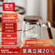 富光泡茶杯茶水分離高硼硅玻璃杯辦公室喝茶水杯子花茶杯公道杯500ml