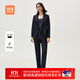 海瀾之家（HLA）西服套裝款春秋職業(yè)商務(wù)西裝套裝女 藏青Y5（西服+西褲） L 165/88A 建議115-130斤