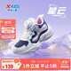 特步（XTEP）兒童童鞋女生網(wǎng)布旋鈕扣星星氣泡休閑鞋 烏紫色/雪青紫 31碼