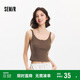 森馬（Semir）背心女短款顯瘦小個(gè)子夏季2025簡(jiǎn)約風(fēng)亨利領(lǐng)緊身吊帶109325102003