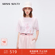 MISS SIXTYT恤女圓領(lǐng)套頭短袖寬松印花休閑簡(jiǎn)約通勤 粉色 S