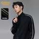 卡賓（CABBEEN）【老花織帶】卡賓復古立領(lǐng)夾克男裝2025秋季新款美式運動(dòng)休閑外套 煤黑色01 L /175/50
