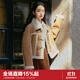 樂(lè )町復古學(xué)院風(fēng)短款翻領(lǐng)牛角扣外套女冬季新款美拉德夾克上衣 焦茶色(現貨) M