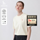 哈吉斯（HAZZYS）女裝 【薄荷曼波風(fēng)】夏款針梭相拼T恤衫女ASTSE0BBX51 米黃色OW M (160/84A 38)