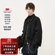 714street防水獵裝夾克男2025秋冬3M新雪麗暖絨棉服巴恩風(fēng)外套女 黑色-棉服 M