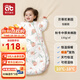 愛(ài)貝迪拉（AIBEDILA）睡袋嬰幼兒睡袋1-3歲秋季寶寶睡袋3-6歲春秋冬幼兒童大睡袋6-12月 特價(jià)【室溫10-18℃】貝蒂尼果園?秋冬款 中厚夾棉 L碼 【適合身高80-95cm】1.5-3歲